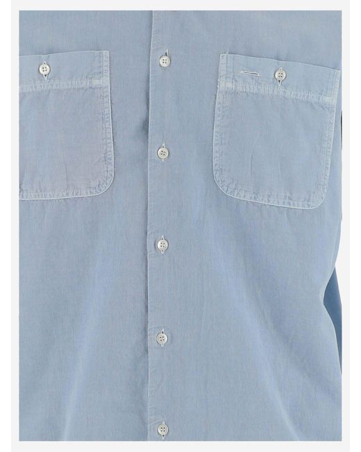 Mens Shirts Aspesi Shirts Blue Aspesi Cotton Shirt in Light Blue for Men Save 30% 
