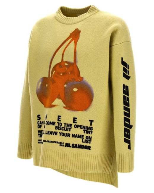 Jil Sander Yellow Fashion Show Invitation Sweater, Cardigans for men