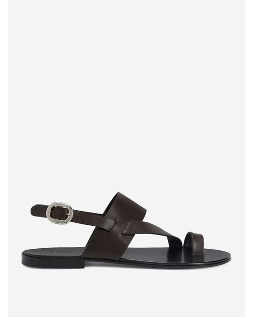 Giuseppe Zanotti White Flat Thong Sandals for men
