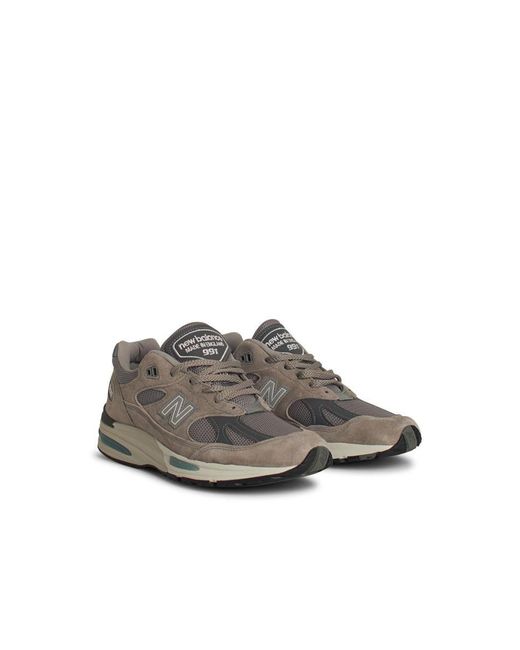 New Balance White '991' Suede Sneakers for men
