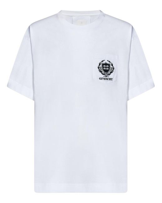 Givenchy White Crest T-Shirt for men