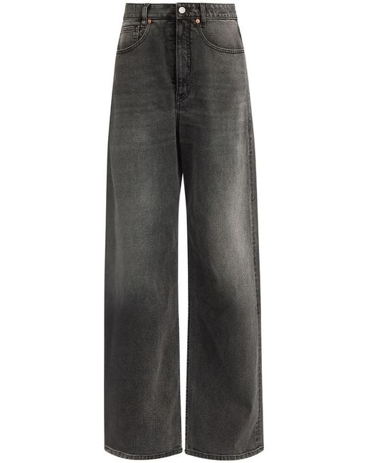 MM6 by Maison Martin Margiela Gray Asymmetric Design Jeans