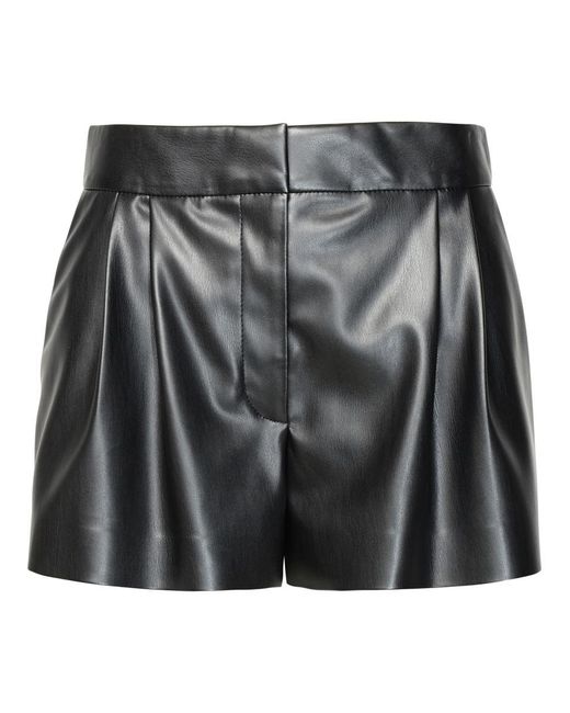 Stella McCartney Black Vegan Leather Shorts
