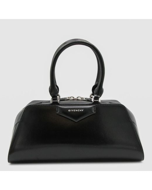 Givenchy Black Leather Antigona East-West Top Handle Bag
