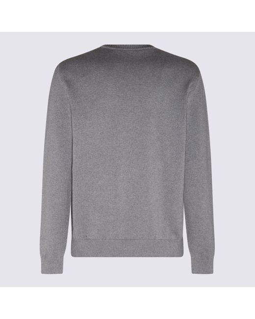 Versace Gray Grey Cotton Logo Baroque Sweatshirt for men