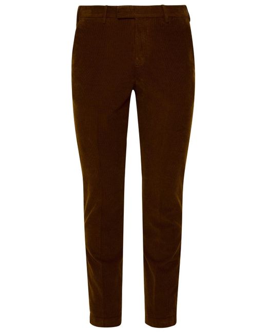 PT Torino Cotton Pantalone In Misto Cotone in Brown for Men | Lyst