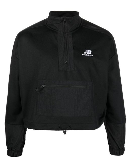 New Balance Cotton Jackets Black for Men Lyst