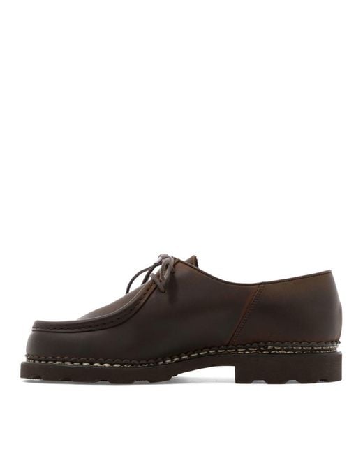 Paraboot Brown "Michael" Lace-Up Loafers for men