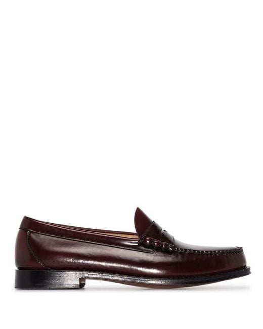 G.H.BASS Brown Weejuns Larson Penny-slot Loafers for men