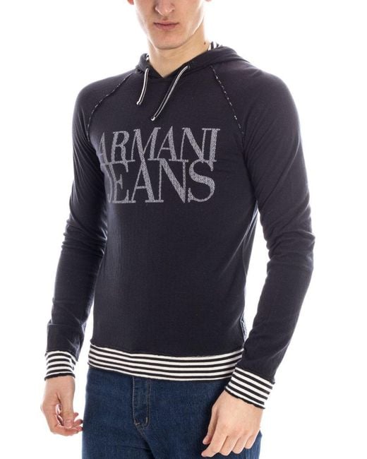 Armani Jeans Blue Sweatshirt Hoodie for men