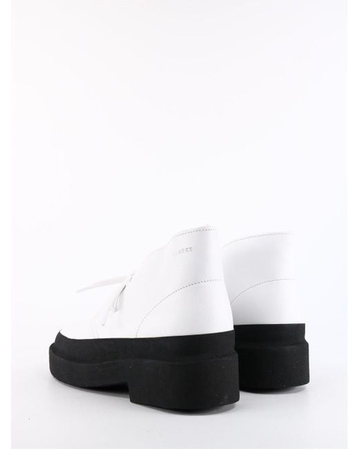 clarks white ankle boots