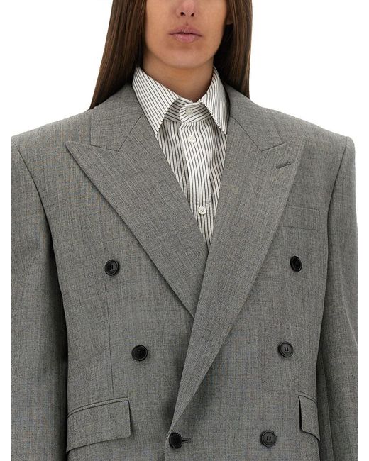 Saint Laurent Gray Wool Chiné Jacket