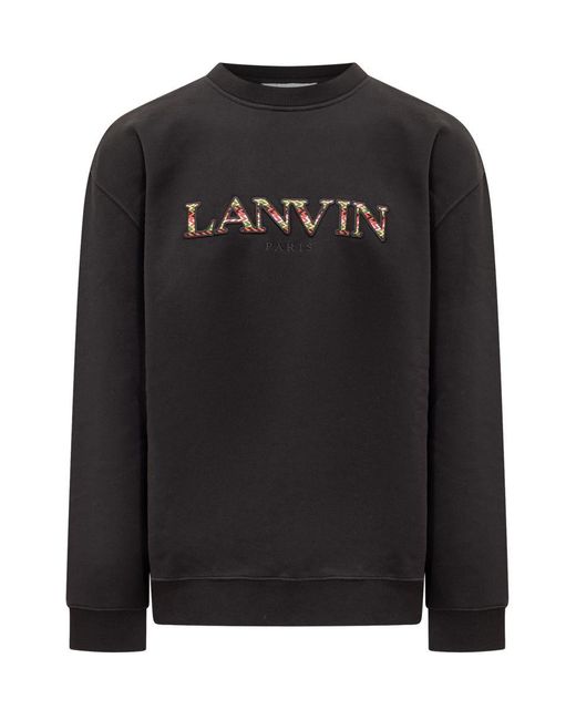 Lanvin Black Curb Sweatshirt for men