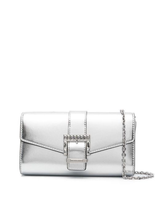 Michael Kors Penelope Clutch Bag in White | Lyst