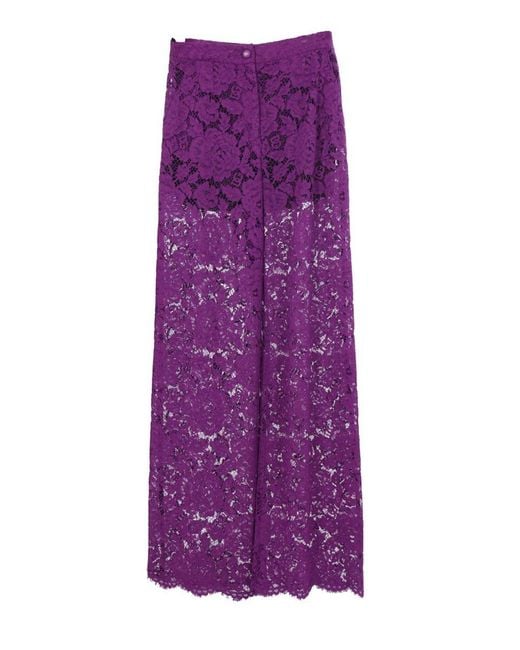 Dolce & Gabbana Purple Trousers