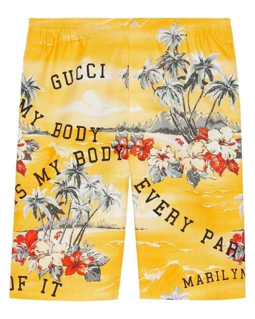 Gucci Yellow Pants for men