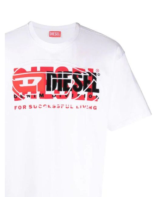 DIESEL White T-Shirts And Polos for men