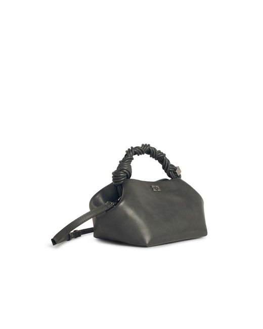 Ganni Black 'Bou' Small Leather Blend Bag