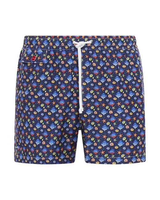 Kiton Blue Swim Shorts Swimwear for men