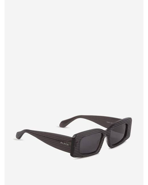 Alaïa Gray Rectangular Sunglasses