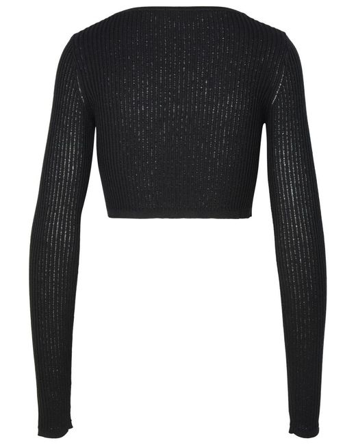 Blumarine Black Crop Sweater