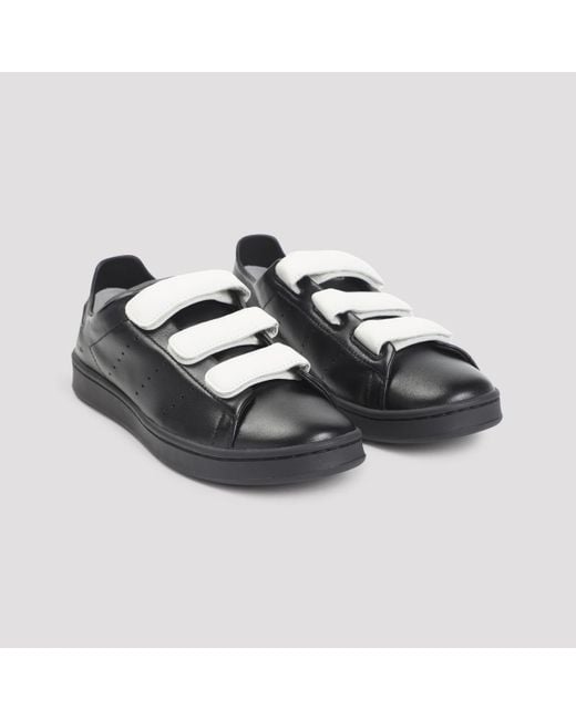Y-3 Black Stan Smith Velcro Leather Sneakers for men