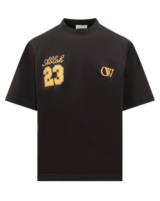 Off-White c/o Virgil Abloh Black T-shirt With Logo 23 for men