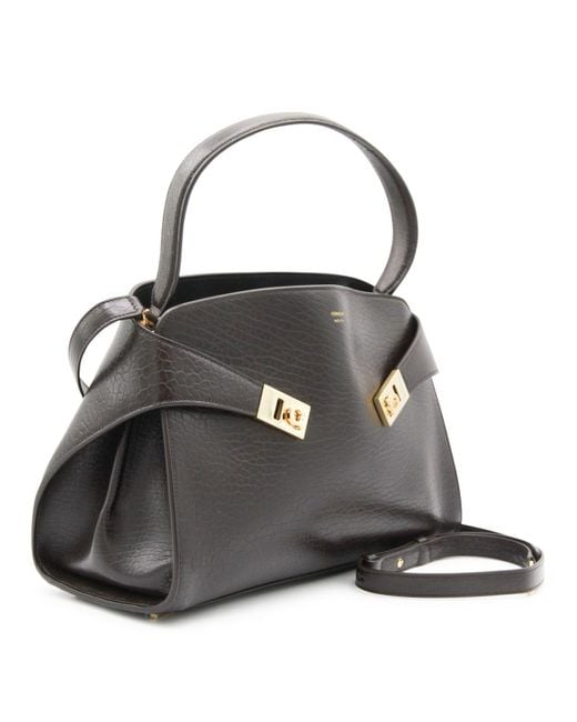 Ferragamo Black Leather Hug S Shoulder Bag