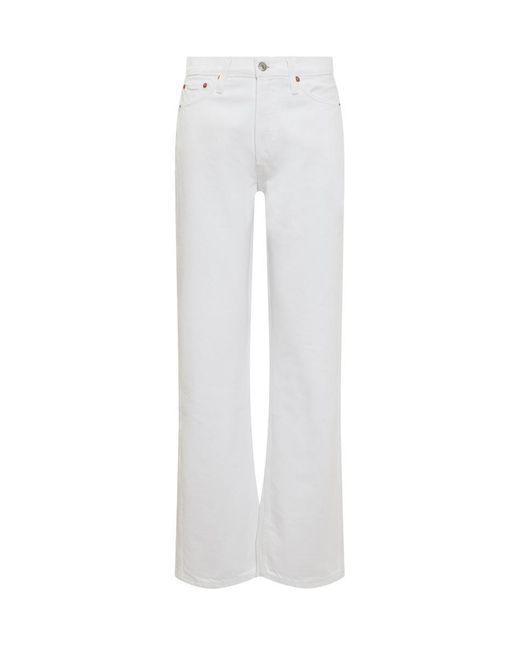Re/done White Re Done Long Jeans