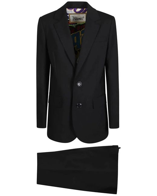 DSquared² Black Downtown Suit Clothing