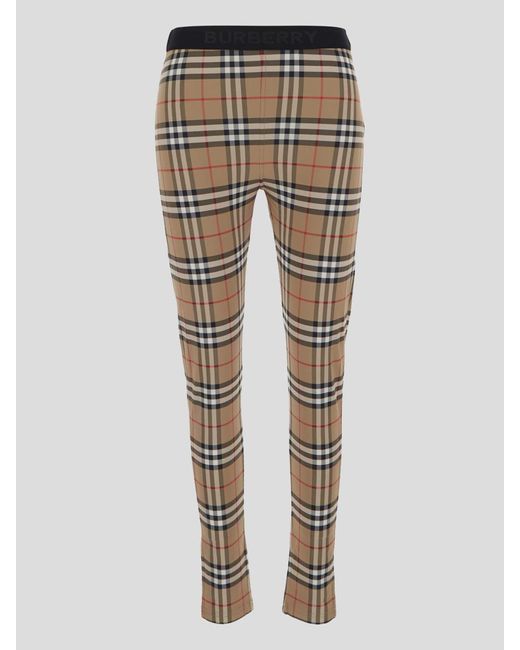Burberry Natural Check Stretch Jersey Leggings