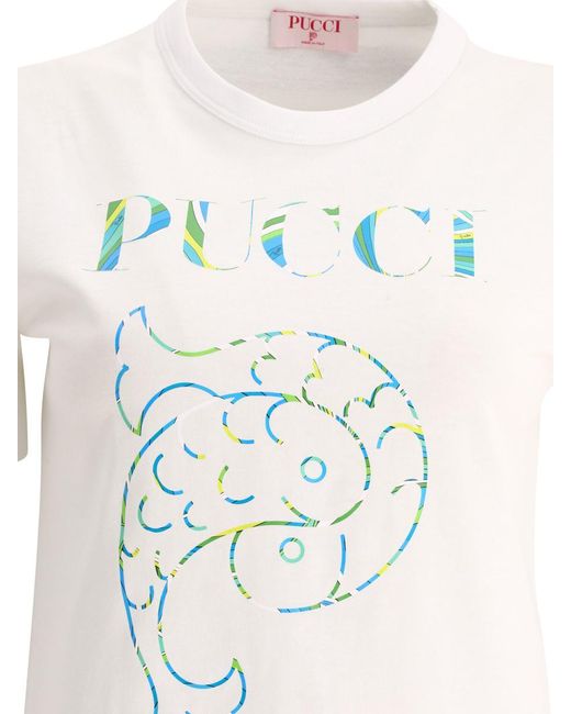 Emilio Pucci White T-Shirt With Logo
