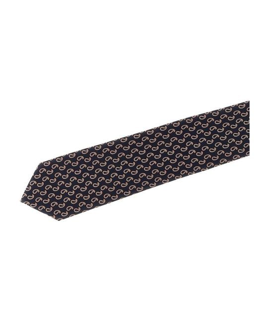 Brioni Black Jacquard Tie for men