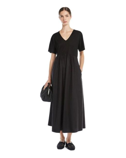 Weekend by Maxmara Black Bronzo Long Dress