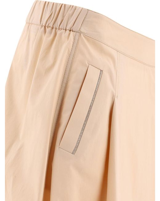 Peserico Natural Pleated Skirt
