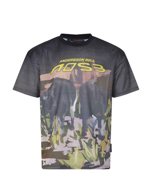 ANDERSSON BELL Gray T-Shirts And Polos for men