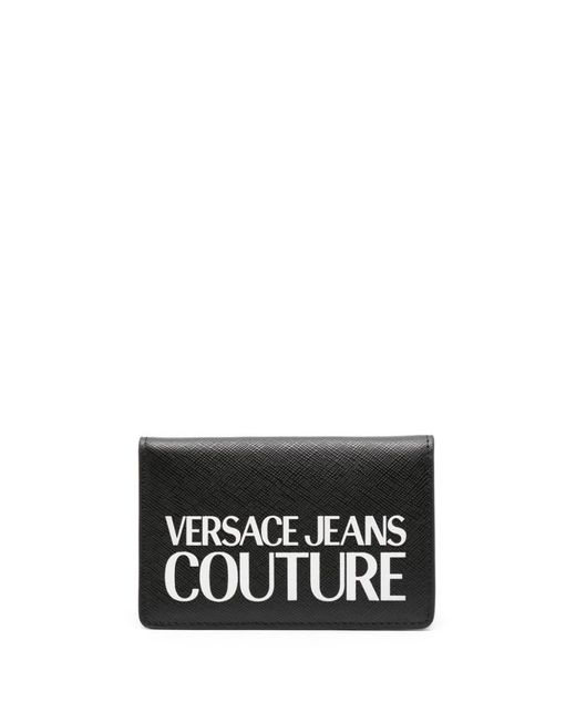 Versace White Logo-print Leather Wallet for men
