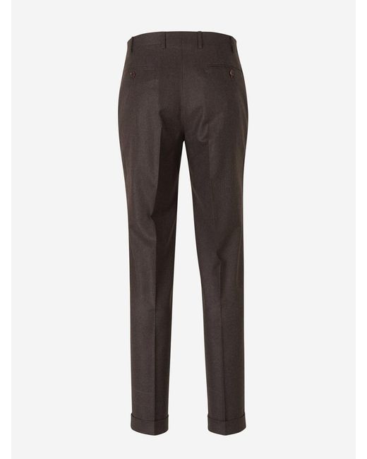 Canali Gray Formal Wool Trousers for men