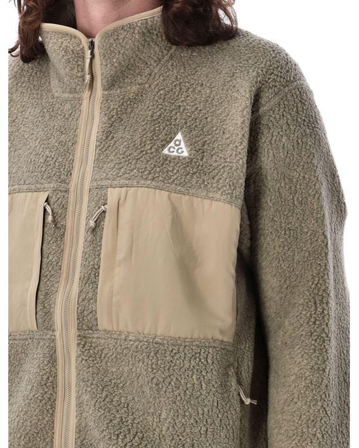 Nike Brown Agc Polartech Zip Jacket for men