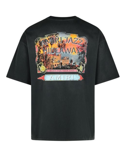 Amiri Black Printed T-Shirt for men