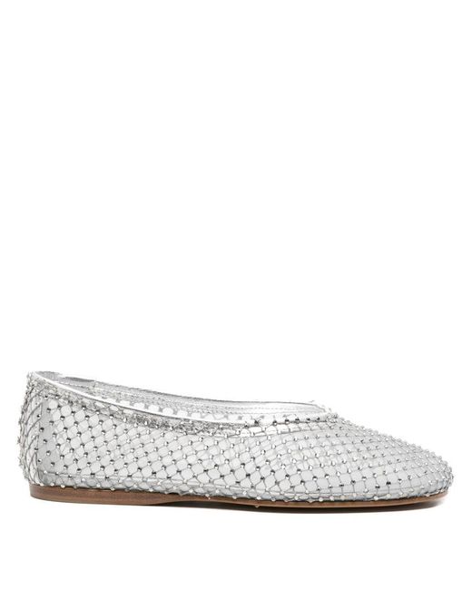 Forte Forte White Strass Mesh Ballerina