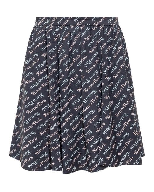 KENZO Gray Monogram Skirt