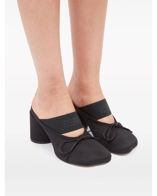 MM6 by Maison Martin Margiela Black Mules With Bow