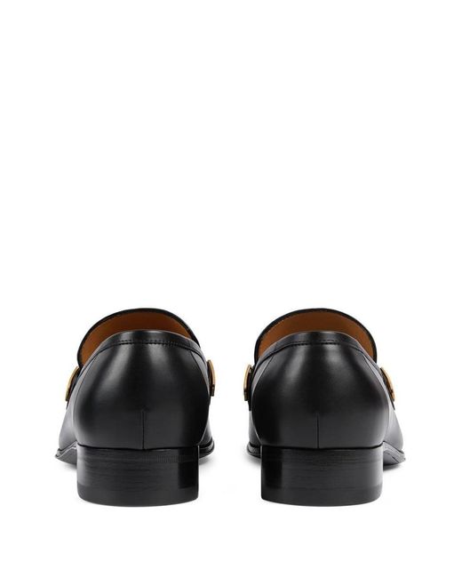 Gucci Black Aldo Leather Loafers for men