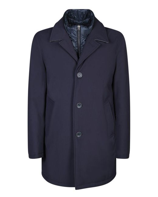 Herno Blue Three-quarter Coats for men