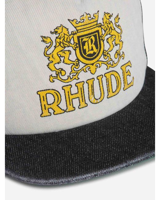 Rhude White Crest Logo Cap for men