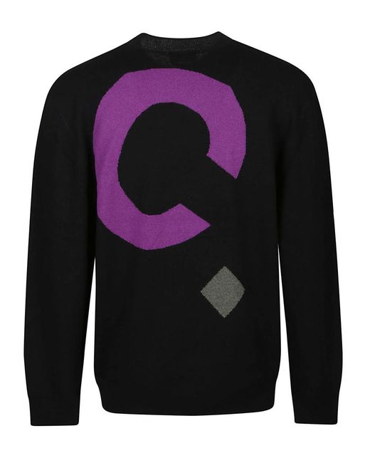 A.P.C. Virgin Wool Logo Sweater in Black for Men Lyst Canada