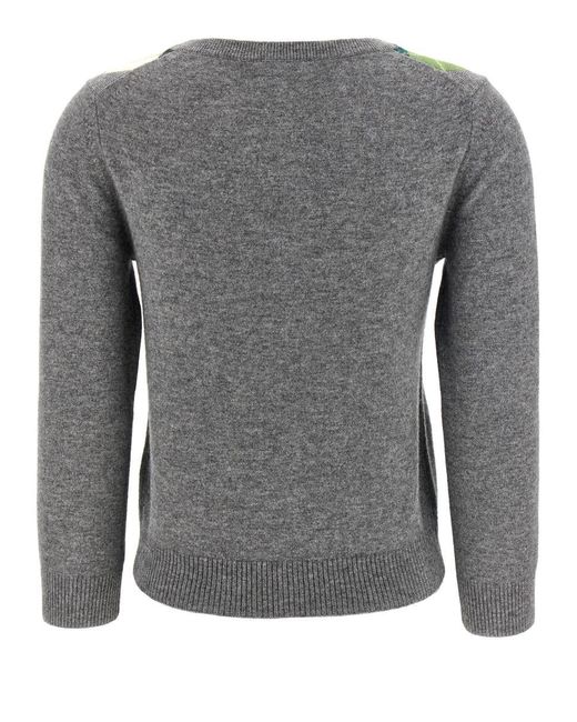 Ganni Gray Check' Cardigan