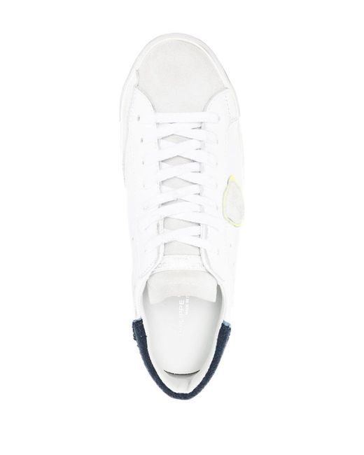 Philippe Model White Paris Low Sneakers - And Blue for men