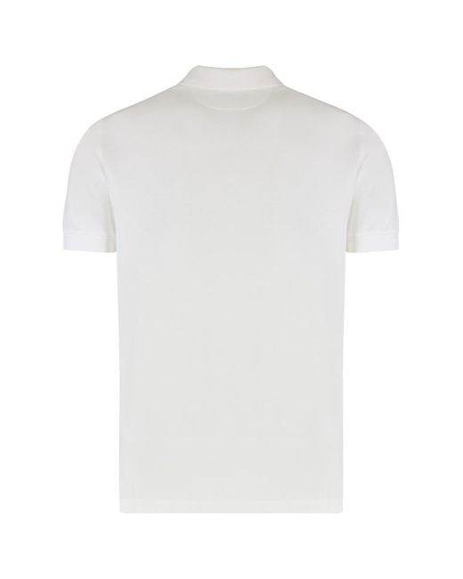Tom Ford White Cotton Blend Piqué Polo Shirt for men
